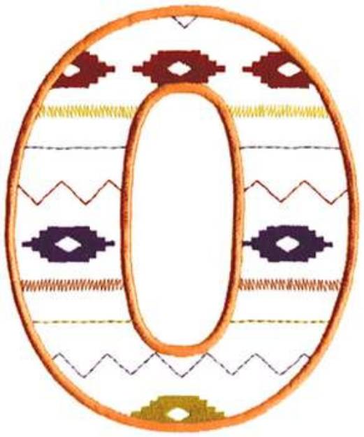 Picture of Southwest Letter O Machine Embroidery Design