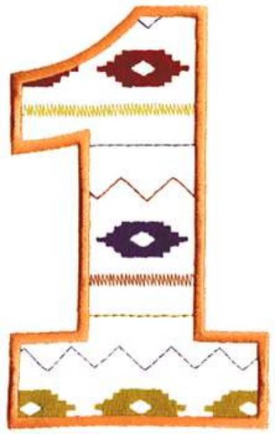 Picture of Southwest Number 1 Machine Embroidery Design
