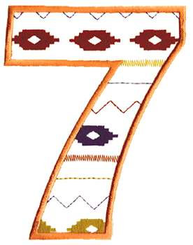 Southwest Number 7 Machine Embroidery Design