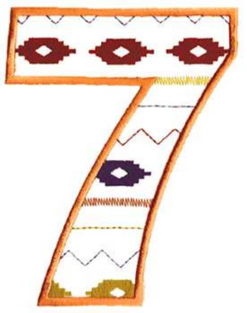 Picture of Southwest Number 7 Machine Embroidery Design