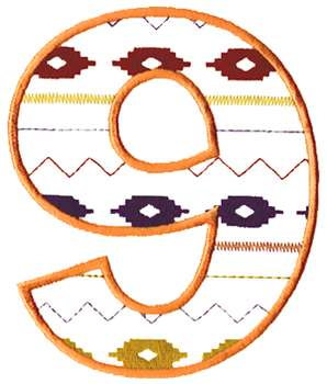 Southwest Number 9 Machine Embroidery Design