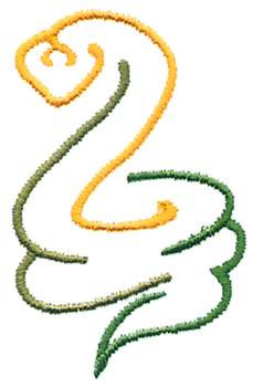 Snake Outline Machine Embroidery Design
