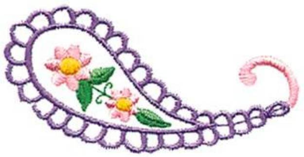Picture of Floral Paisley Machine Embroidery Design