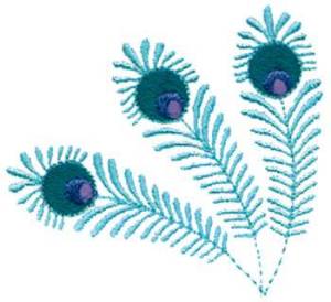 Picture of Peacock Feathers Machine Embroidery Design
