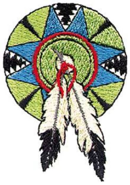 Picture of Feather Concho Machine Embroidery Design