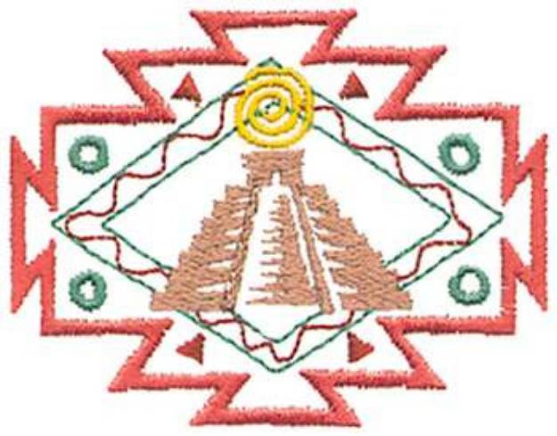 Picture of Mayan Pyramid Machine Embroidery Design