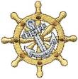 Picture of Wheel With Anchor Machine Embroidery Design