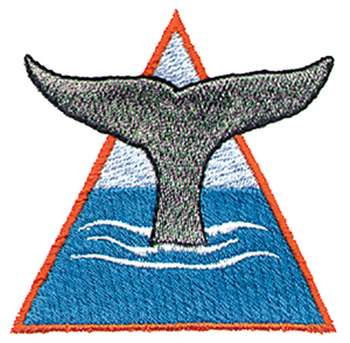 Whale Tail Logo Machine Embroidery Design