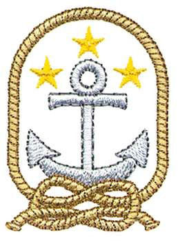 Roped Anchor Machine Embroidery Design