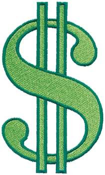Dollar Sign Machine Embroidery Design