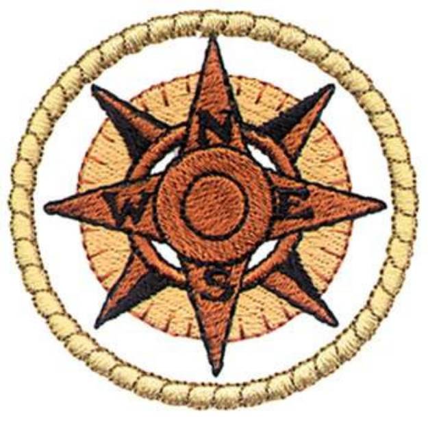 Picture of Compass Machine Embroidery Design