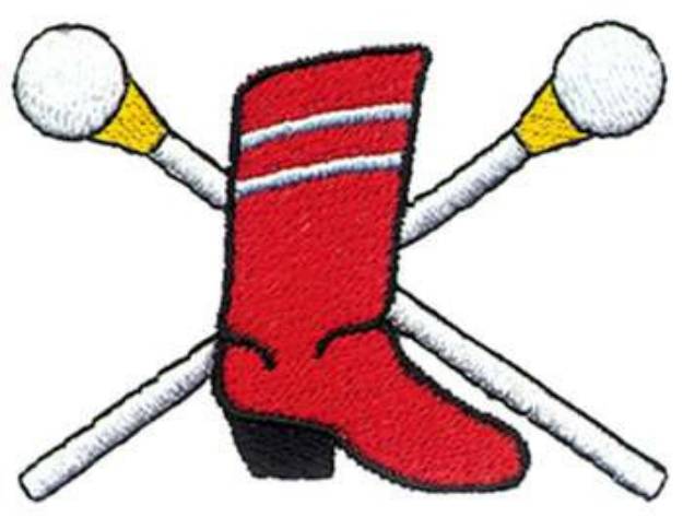 Picture of Crossed Batons Machine Embroidery Design