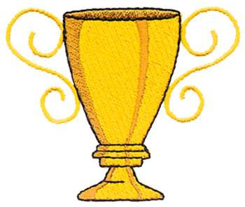 Trophy Cup Machine Embroidery Design