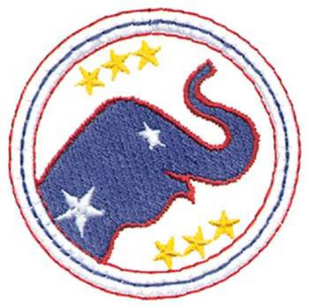 Picture of Republican Logo Machine Embroidery Design