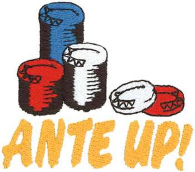 Picture of Ante Up Machine Embroidery Design