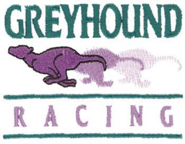 Picture of Greyhound Racing Machine Embroidery Design