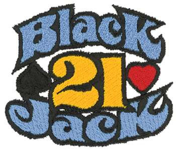 Blackjack Machine Embroidery Design