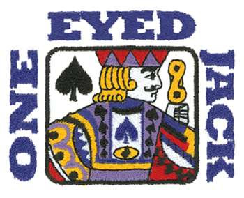 One-Eyed Jack Machine Embroidery Design
