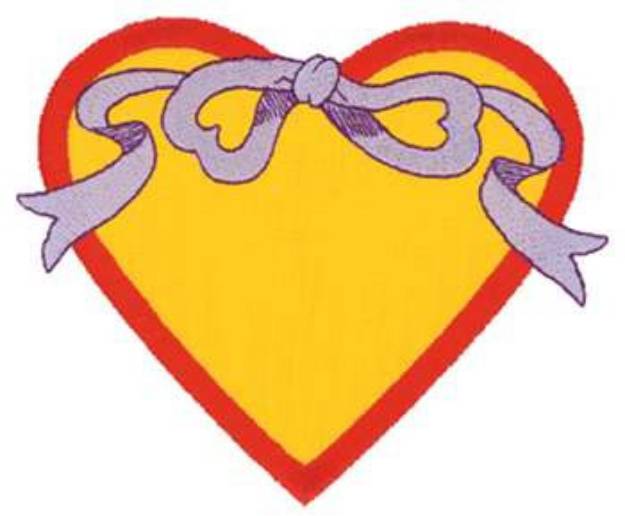 Picture of Heart And Bow Machine Embroidery Design