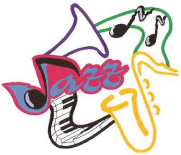 Picture of Jazz Collage Machine Embroidery Design