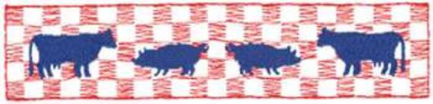 Picture of Cows & Pigs Machine Embroidery Design