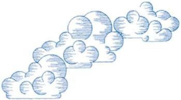 Picture of Clouds Machine Embroidery Design