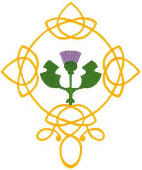 Celtic Thistle Machine Embroidery Design