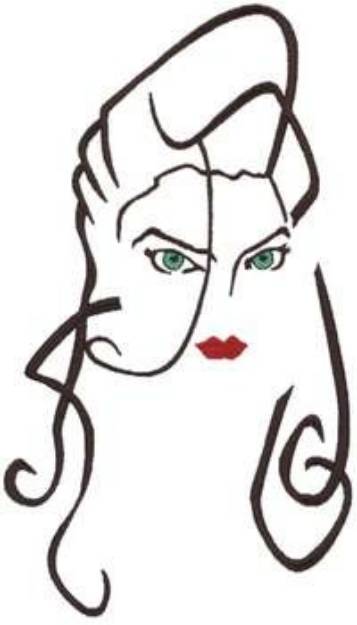 Picture of Abstract Woman Machine Embroidery Design