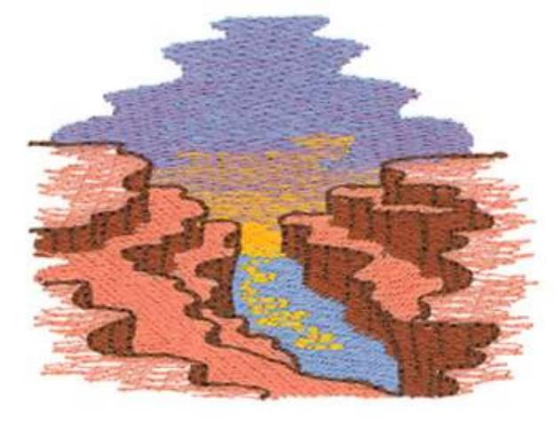 Picture of Canyon Machine Embroidery Design
