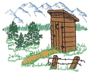 Outhouse Machine Embroidery Design