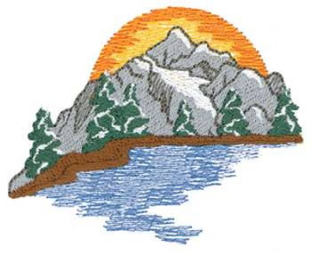 Picture of Mountain Sunset Machine Embroidery Design