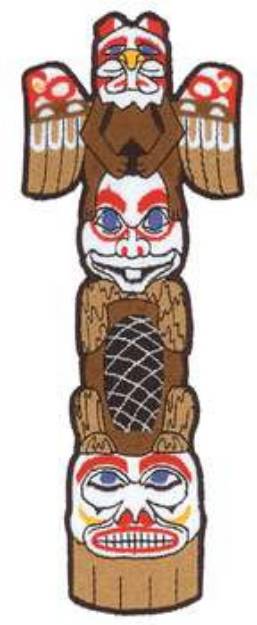 Picture of Northwest Totem Pole Machine Embroidery Design