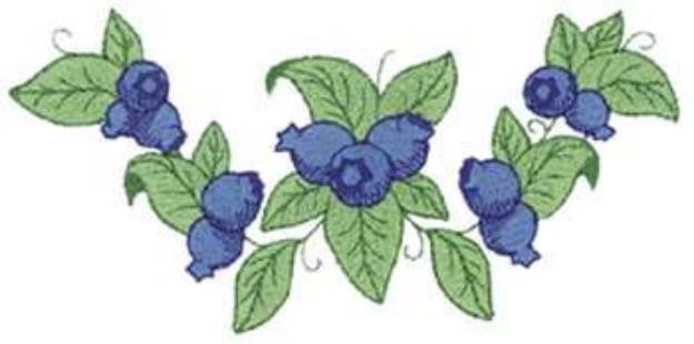 Picture of Blueberries Machine Embroidery Design