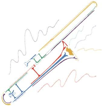 Trombone Machine Embroidery Design