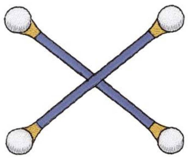 Picture of Crossed Batons Machine Embroidery Design