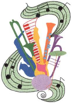 Music Machine Embroidery Design