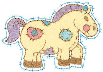 Patchwork Pony Machine Embroidery Design
