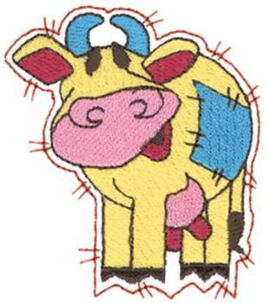 Picture of Patchwork Cow Machine Embroidery Design