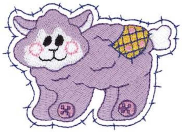 Picture of Patchwork Lamb Machine Embroidery Design