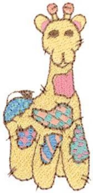 Picture of Patchwork Giraffe Machine Embroidery Design