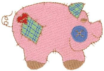 Patchwork Pig Machine Embroidery Design