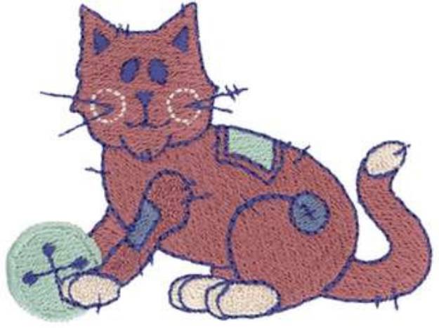 Picture of Patchwork Kitten Machine Embroidery Design
