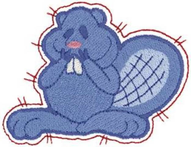 Picture of Patchwork Beaver Machine Embroidery Design