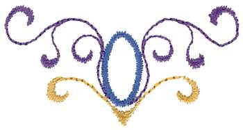 Oval Swirls Machine Embroidery Design