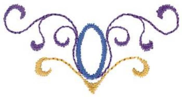 Picture of Oval Swirls Machine Embroidery Design