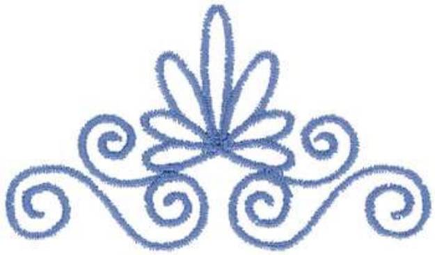 Picture of Floral Scroll Machine Embroidery Design