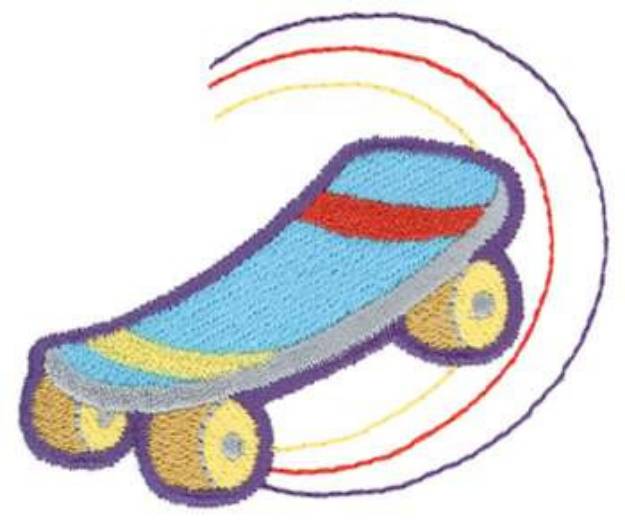Picture of Skateboard Machine Embroidery Design