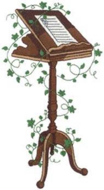 Picture of Music Stand Machine Embroidery Design