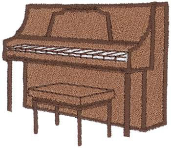 Upright Piano Machine Embroidery Design