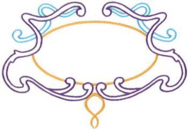 Picture of Scroll Word Drop Machine Embroidery Design